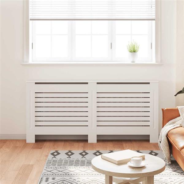 Grote foto vidaxl radiatorombouw 172x19x81 5 cm mdf wit doe het zelf en verbouw sanitair
