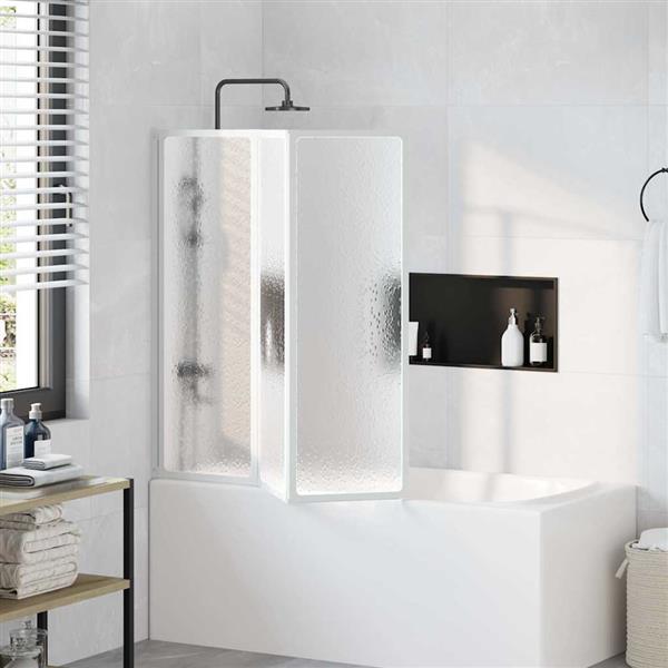 Grote foto vidaxl badscherm 3 panelen vouwbaar 117 x 120 cm doe het zelf en verbouw sanitair