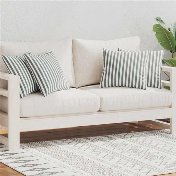 Grote foto vidaxl buitenkussens 45x45 cm gestreept grijs 4 st huis en inrichting woningdecoratie