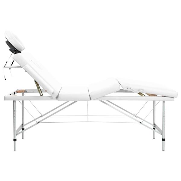 Grote foto vidaxl massagetafel inklapbaar met aluminium frame vier delen cr mewit beauty en gezondheid massage