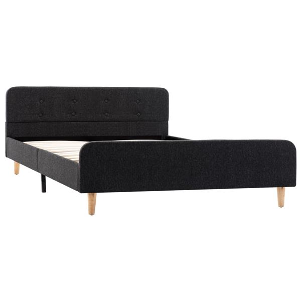 Grote foto vidaxl bedframe jute donkergrijs 120x200 cm antiek en kunst stoelen en banken