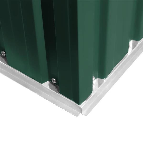 Grote foto vidaxl tuinschuur metaal groen tuin en terras tuinhuisjes en blokhutten