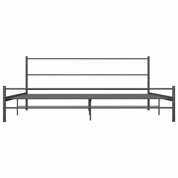 Grote foto vidaxl bedframe metaal grijs 180x200 cm antiek en kunst stoelen en banken
