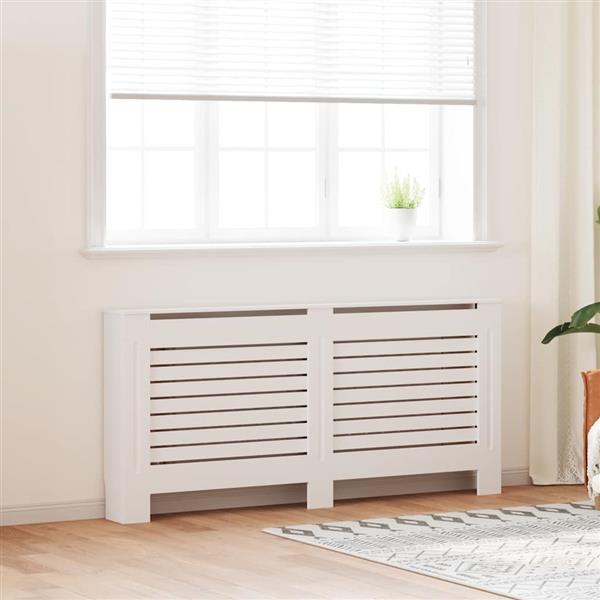 Grote foto vidaxl radiatorombouw 172x19x81 5 cm mdf wit doe het zelf en verbouw sanitair