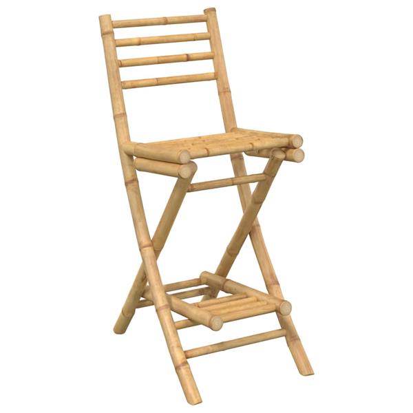 Grote foto vidaxl 3 delige barset voor buiten opvouwbaar bamboe tuin en terras tuinmeubelen