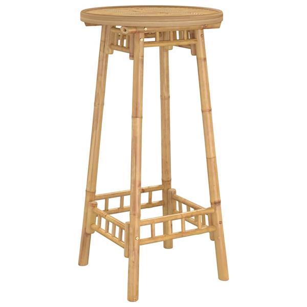 Grote foto vidaxl bartafel voor buiten rond 55x100 cm bamboe tuin en terras tuinmeubelen