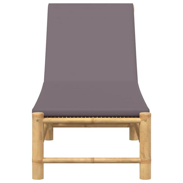 Grote foto vidaxl ligstoel met kussens 55x199x30 cm bamboe tuin en terras tuinmeubelen