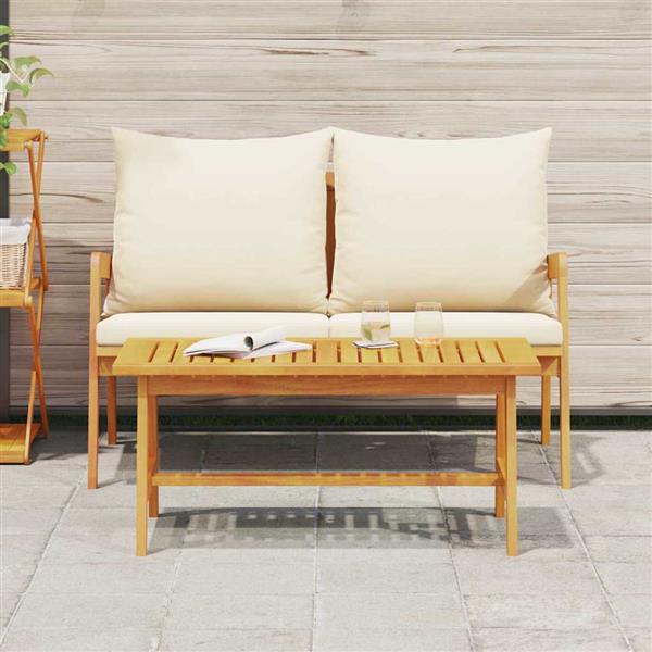 Grote foto vidaxl salontafel bruin massief acaciahout tuin en terras tuinmeubelen