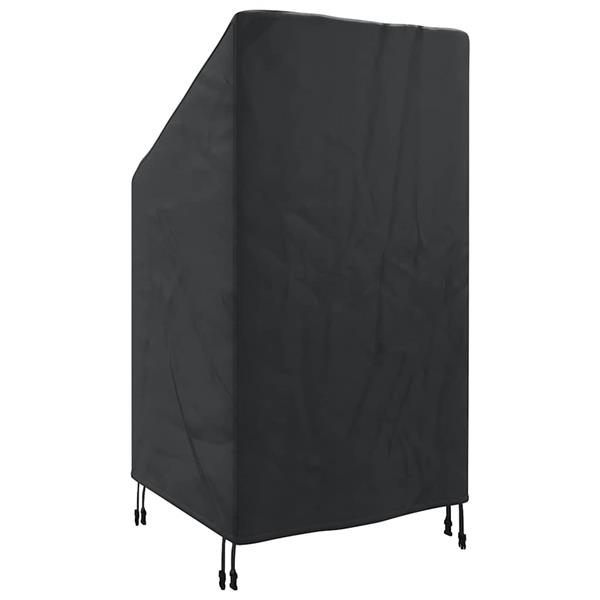 Grote foto vidaxl tuinstoelhoes zwart 70 x 70 x 85 125 cm 210d stof tuin en terras tuinmeubelen