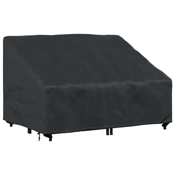 Grote foto vidaxl tuinbankhoes zwart 130 x 95 x 40 80 cm 600d stof tuin en terras tuinmeubelen