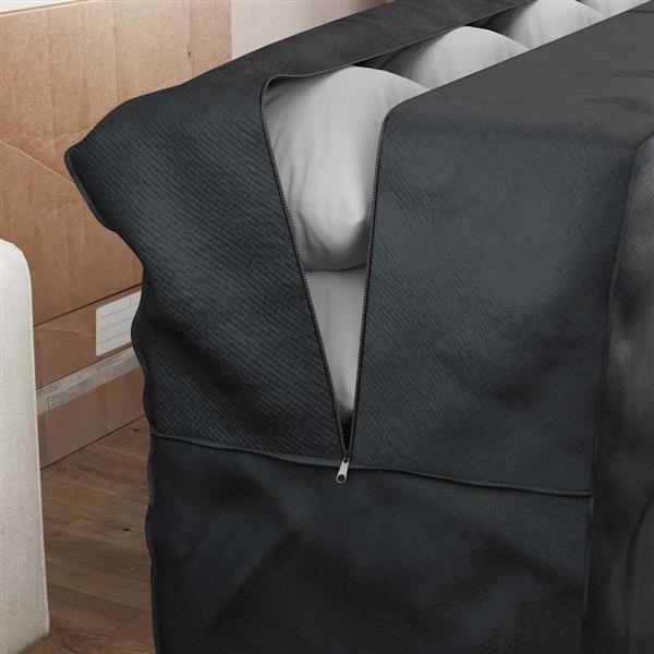 Grote foto vidaxl buitent opslagtas zwart 175 x 55 x 75 cm 420d stof tuin en terras tuinmeubelen