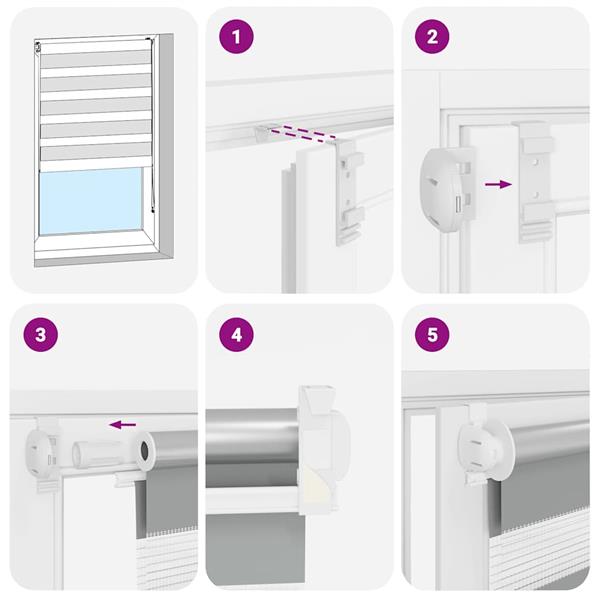 Grote foto vidaxl duo rolgordijn 100 x 175 cm grijs huis en inrichting gordijnen en lamellen