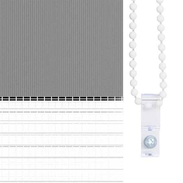 Grote foto vidaxl duo rolgordijn 100 x 175 cm grijs huis en inrichting gordijnen en lamellen