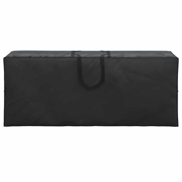 Grote foto vidaxl buitent opslagtas zwart 125 x 32 x 50 cm 420d oxford stof tuin en terras tuinmeubelen