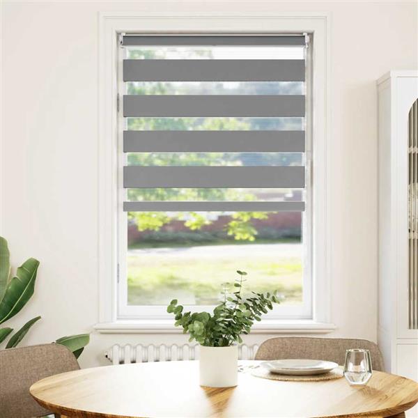 Grote foto vidaxl duo rolgordijn 70x120cm grijs huis en inrichting gordijnen en lamellen