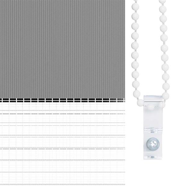 Grote foto vidaxl duo rolgordijn 70x120cm grijs huis en inrichting gordijnen en lamellen