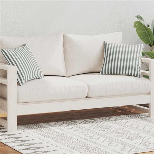 Grote foto vidaxl buitenkussens 45x45 cm gestreept grijs 2 st huis en inrichting woningdecoratie