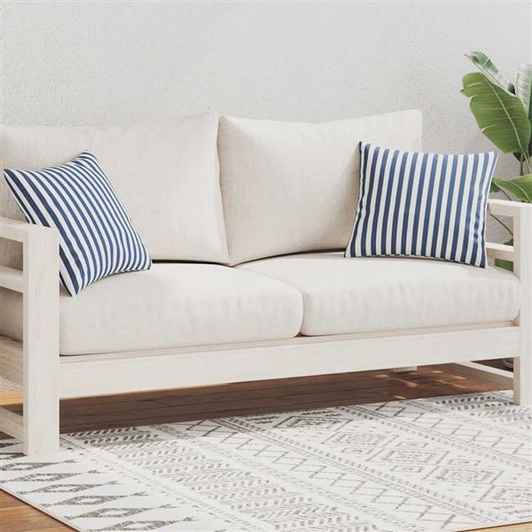 Grote foto vidaxl buitenkussens 45x45 cm gestreept marineblauw 2 st huis en inrichting woningdecoratie