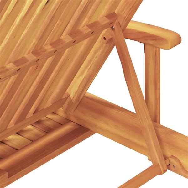 Grote foto vidaxl ligstoel met kussen rood 200 x 67 x 84cm massief acaciahout tuin en terras tuinmeubelen