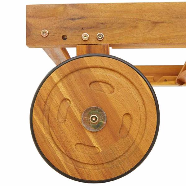 Grote foto vidaxl ligstoel met kussen beige 200 x 67 x 84cm massief acaciahout tuin en terras tuinmeubelen