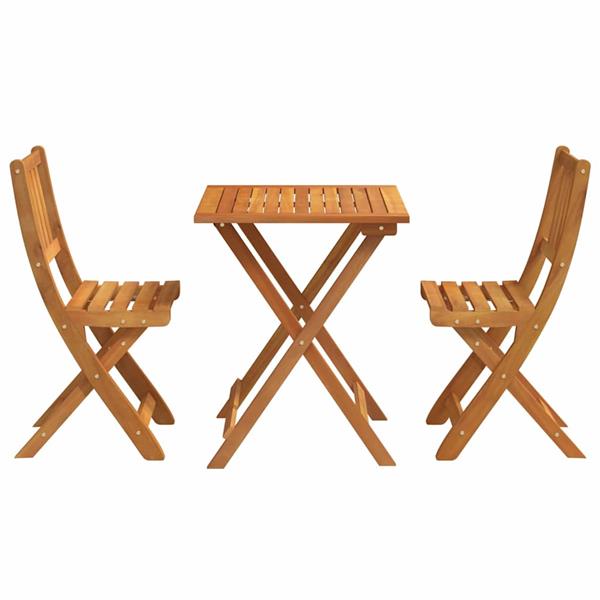 Grote foto vidaxl bistroset 3 pcs bruin massief acaciahout tuin en terras tuinmeubelen