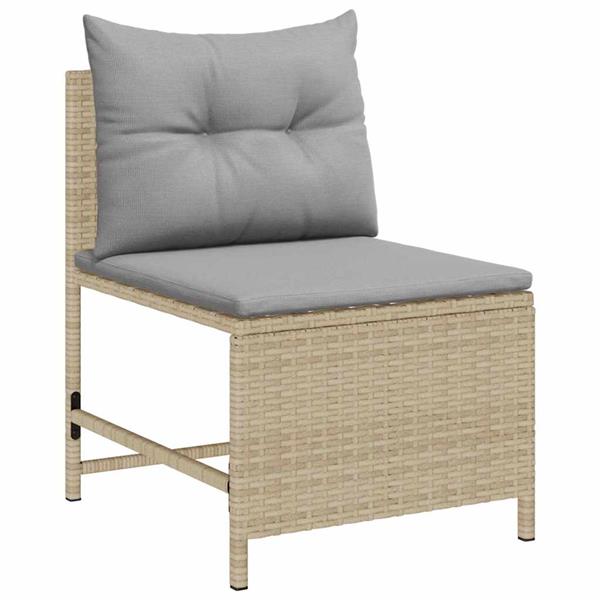 Grote foto vidaxl tuin sofa set 6 pcs beige en lichtgrijs poly rattan tuin en terras tuinmeubelen