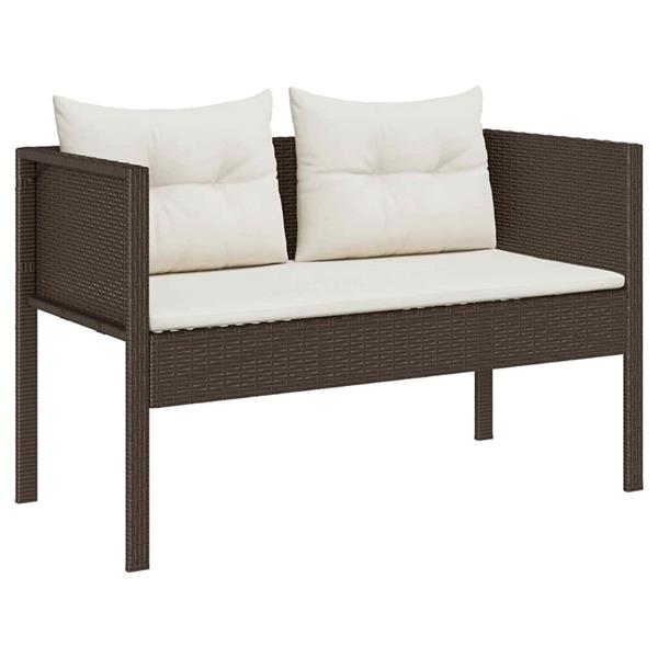 Grote foto vidaxl tuin sofa set 6 pcs bruin en cr me poly rattan tuin en terras tuinmeubelen