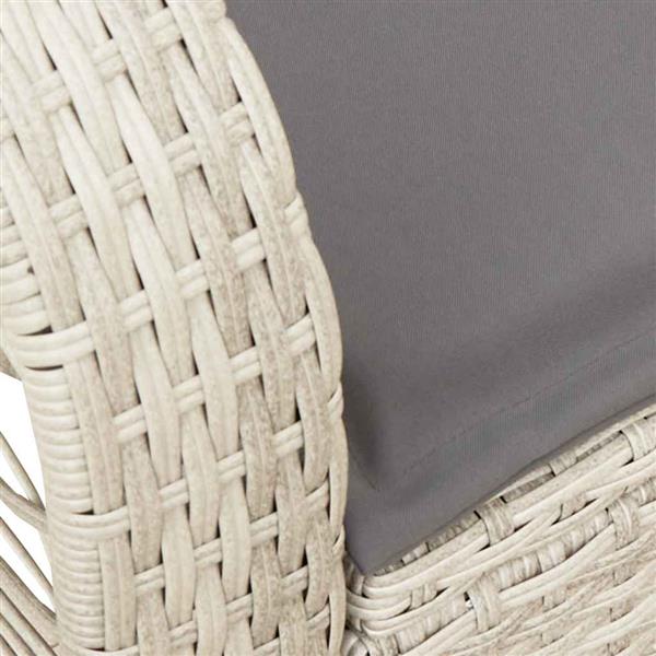 Grote foto vidaxl tuinschommelstoel met kussens poly rattan lichtgrijs tuin en terras tuinmeubelen