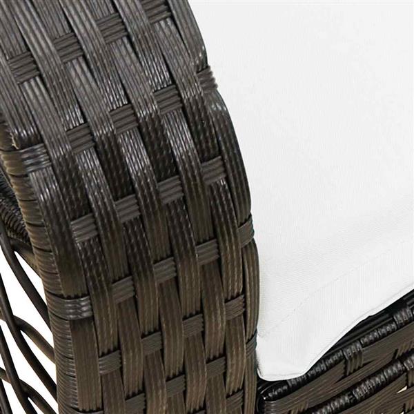 Grote foto vidaxl tuinschommelstoel met kussens poly rattan zwart tuin en terras tuinmeubelen