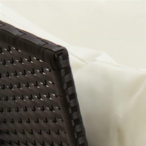 Grote foto vidaxl tuinbank met kussens poly rattan zwart tuin en terras tuinmeubelen