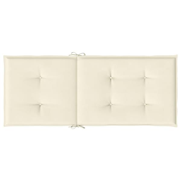 Grote foto vidaxl tuinstoelkussens 6 st hoge rug 120x50x3 cm stof cr mekleurig huis en inrichting woningdecoratie