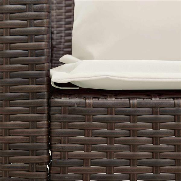 Grote foto vidaxl tuinbank 5 zits met kussens poly rattan bruin tuin en terras tuinmeubelen