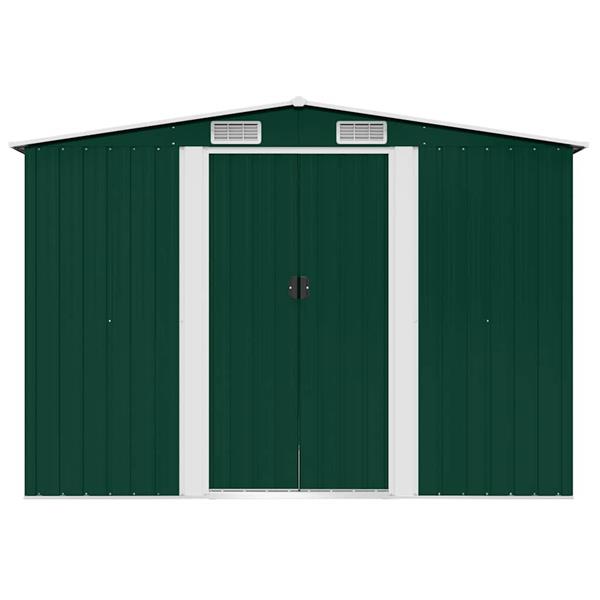 Grote foto vidaxl tuinberging 257x205x178 cm metaal groen tuin en terras tuinhuisjes en blokhutten