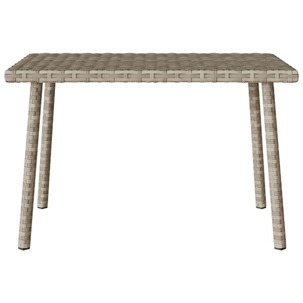 Grote foto vidaxl tuin salontafel rechthoekig 60x40x37 cm poly rattan lichtgrijs tuin en terras tuinmeubelen