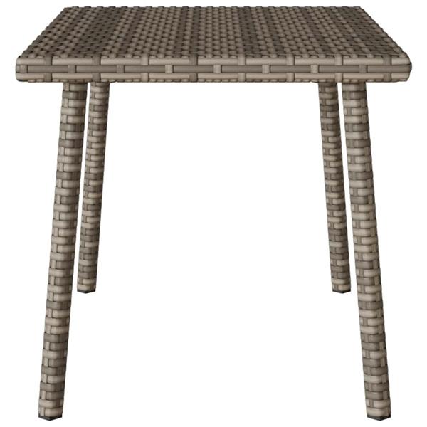 Grote foto vidaxl tuin salontafel rechthoekig 60x40x37 cm poly rattan grijs tuin en terras tuinmeubelen