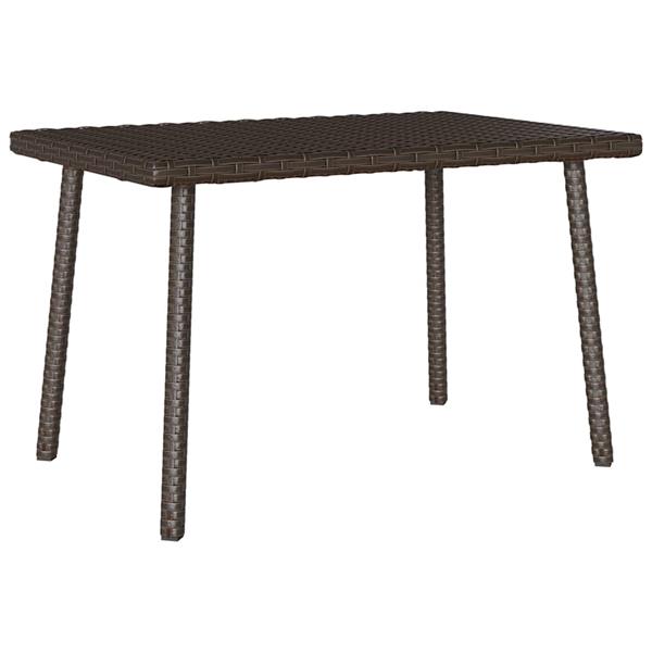 Grote foto vidaxl tuin salontafel rechthoekig 60x40x37 cm poly rattan bruin tuin en terras tuinmeubelen