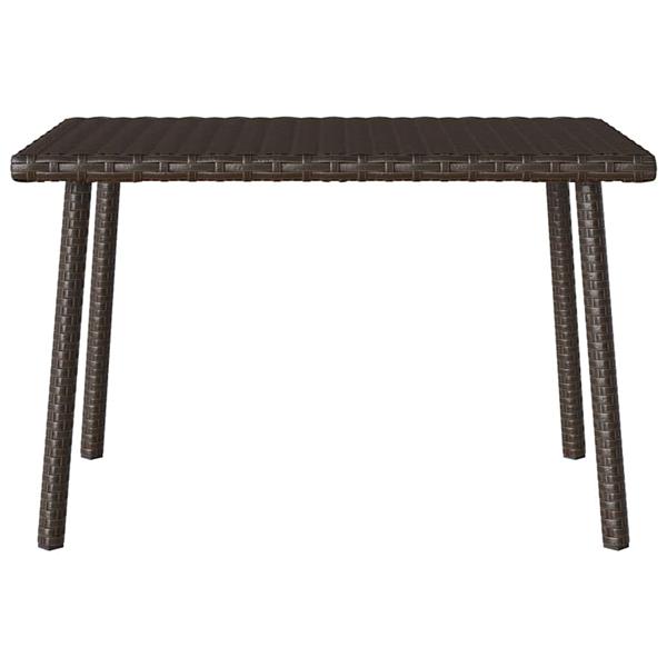 Grote foto vidaxl tuin salontafel rechthoekig 60x40x37 cm poly rattan bruin tuin en terras tuinmeubelen