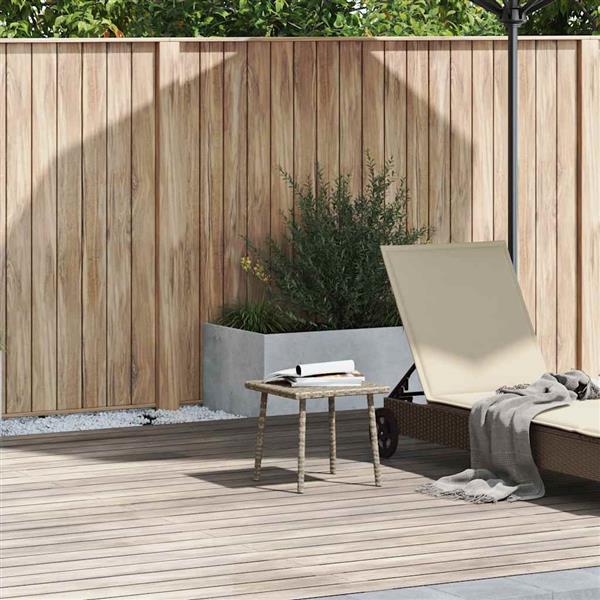 Grote foto vidaxl tuin salontafel rechthoekig 40x40x37 cm poly rattan lichtgrijs tuin en terras tuinmeubelen