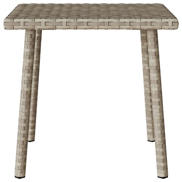 Grote foto vidaxl tuin salontafel rechthoekig 40x40x37 cm poly rattan lichtgrijs tuin en terras tuinmeubelen