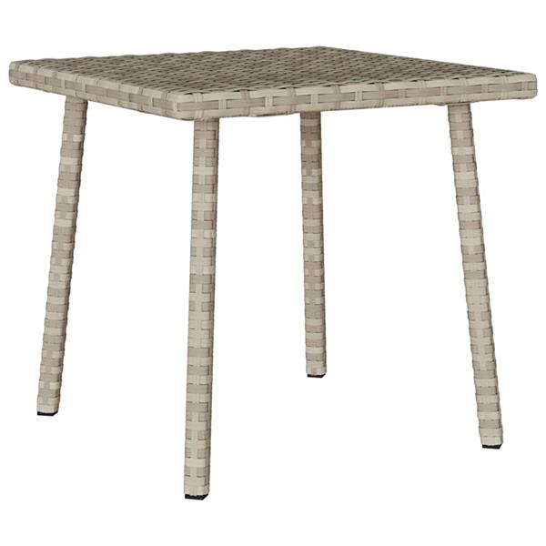 Grote foto vidaxl tuin salontafel rechthoekig 40x40x37 cm poly rattan lichtgrijs tuin en terras tuinmeubelen