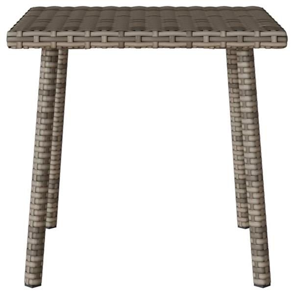 Grote foto vidaxl tuin salontafel rechthoekig 40x40x37 cm poly rattan grijs tuin en terras tuinmeubelen