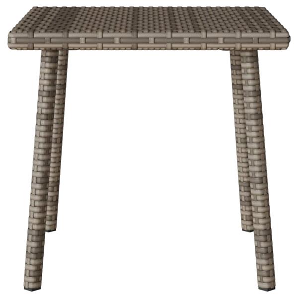 Grote foto vidaxl tuin salontafel rechthoekig 40x40x37 cm poly rattan grijs tuin en terras tuinmeubelen
