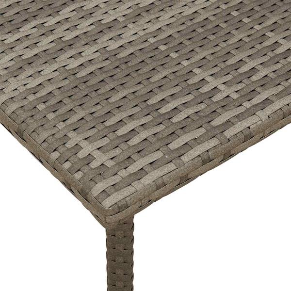 Grote foto vidaxl tuin salontafel rechthoekig 40x40x37 cm poly rattan grijs tuin en terras tuinmeubelen