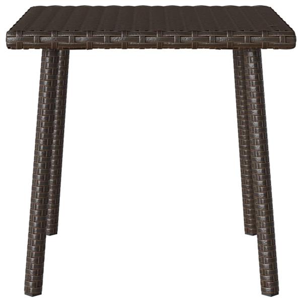 Grote foto vidaxl tuin salontafel rechthoekig 40x40x37 cm poly rattan bruin tuin en terras tuinmeubelen
