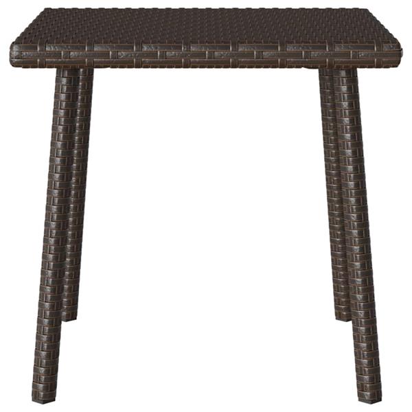 Grote foto vidaxl tuin salontafel rechthoekig 40x40x37 cm poly rattan bruin tuin en terras tuinmeubelen