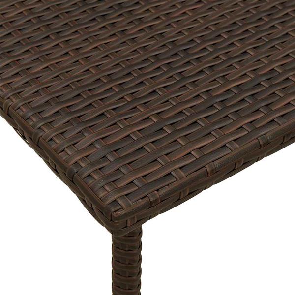 Grote foto vidaxl tuin salontafel rechthoekig 40x40x37 cm poly rattan bruin tuin en terras tuinmeubelen
