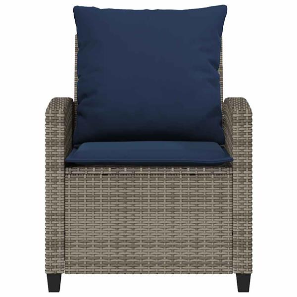 Grote foto vidaxl 4 delige tuinbankset met kussens grijs polyrotan tuin en terras tuinmeubelen