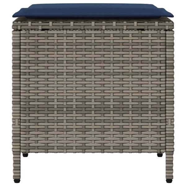 Grote foto vidaxl 4 delige tuinbankset met kussens grijs polyrotan tuin en terras tuinmeubelen