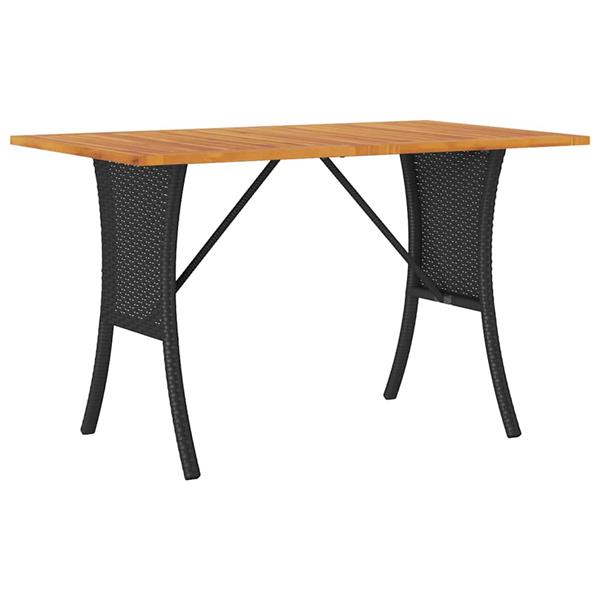 Grote foto vidaxl tuinbank 3 zits met kussens tafel poly rattan zwart tuin en terras tuinmeubelen