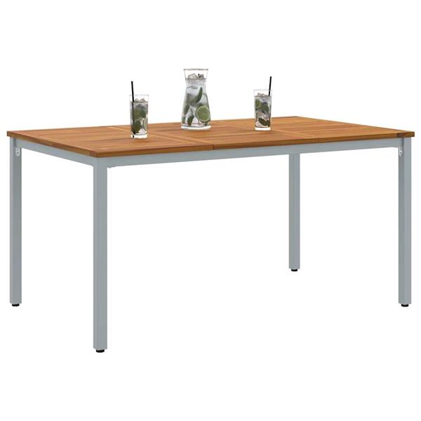 Grote foto vidaxl buitentafels natuurlijk en grijs 150 x 90 x 75 cm tuin en terras tuinmeubelen